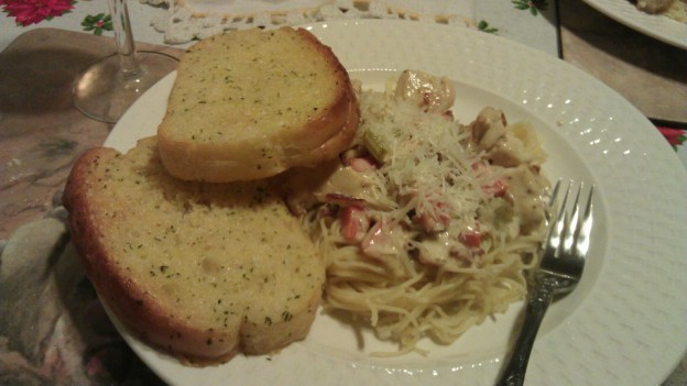 Homemade Valentine’s Day Dinner: Garlicy Penne Pasta